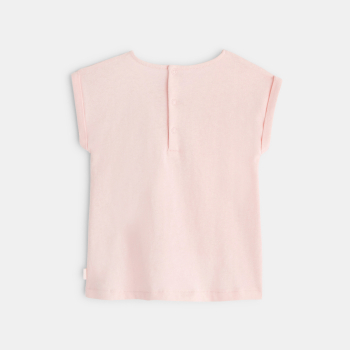 تيشيرت مطرز بنقوش إنجليزية عند الصدر